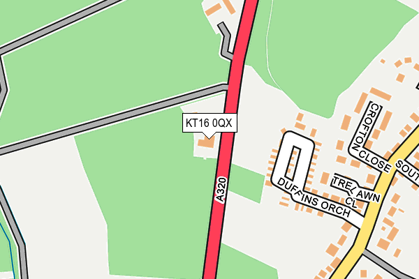 KT16 0QX map - OS OpenMap – Local (Ordnance Survey) KT16 0QX map - OS OpenMap – Local (Ordnance Survey)