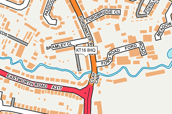 KT16 8HQ map - OS OpenMap – Local (Ordnance Survey)