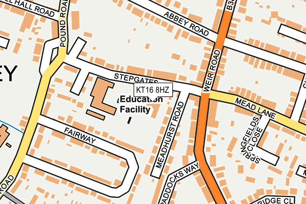 KT16 8HZ map - OS OpenMap – Local (Ordnance Survey) KT16 8HZ map - OS OpenMap – Local (Ordnance Survey)