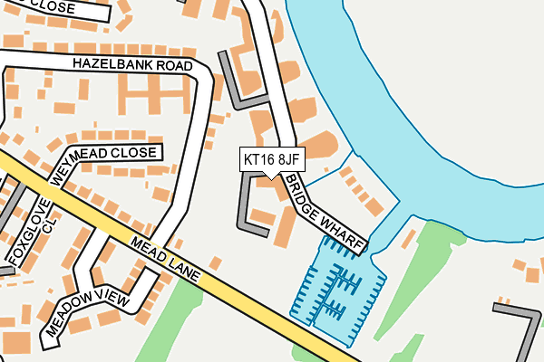 KT16 8JF map - OS OpenMap – Local (Ordnance Survey) KT16 8JF map - OS OpenMap – Local (Ordnance Survey)