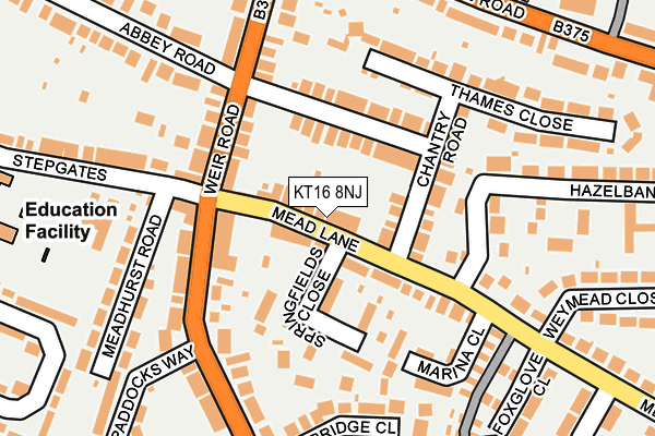 KT16 8NJ map - OS OpenMap – Local (Ordnance Survey) KT16 8NJ map - OS OpenMap – Local (Ordnance Survey)