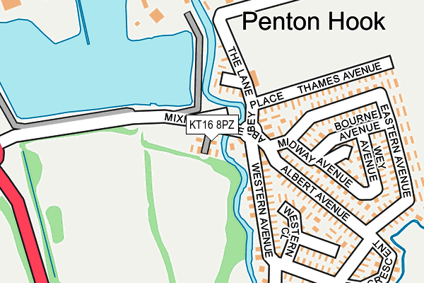 KT16 8PZ map - OS OpenMap – Local (Ordnance Survey)