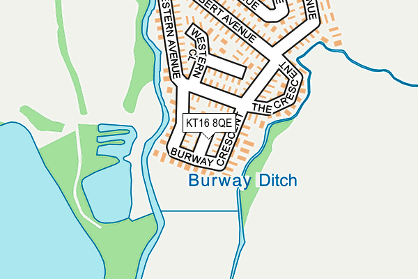 KT16 8QE map - OS OpenMap – Local (Ordnance Survey) KT16 8QE map - OS OpenMap – Local (Ordnance Survey)