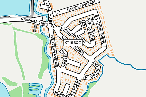 KT16 8QG map - OS OpenMap – Local (Ordnance Survey) KT16 8QG map - OS OpenMap – Local (Ordnance Survey)