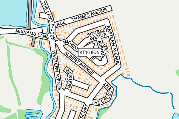 KT16 8QN map - OS OpenMap – Local (Ordnance Survey) KT16 8QN map - OS OpenMap – Local (Ordnance Survey)