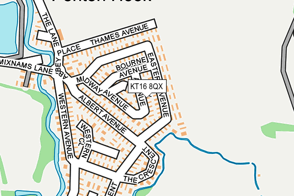 KT16 8QX map - OS OpenMap – Local (Ordnance Survey) KT16 8QX map - OS OpenMap – Local (Ordnance Survey)