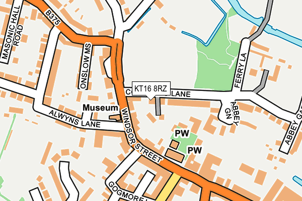 KT16 8RZ map - OS OpenMap – Local (Ordnance Survey) KT16 8RZ map - OS OpenMap – Local (Ordnance Survey)