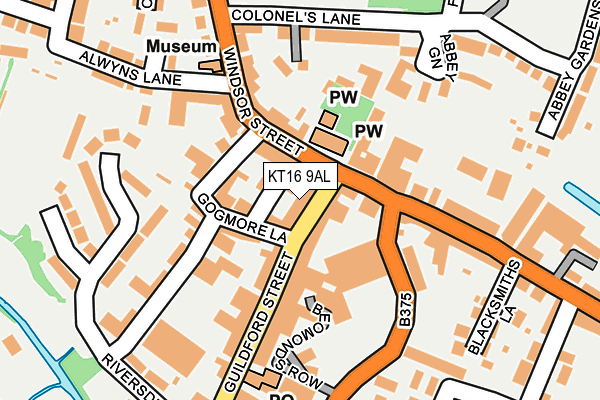 KT16 9AL map - OS OpenMap – Local (Ordnance Survey) KT16 9AL map - OS OpenMap – Local (Ordnance Survey)
