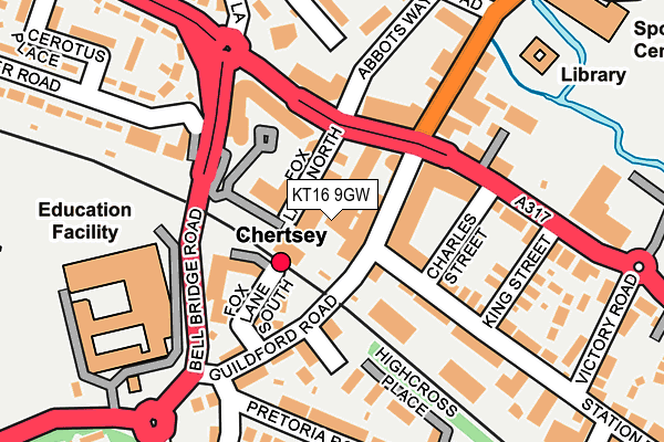 KT16 9GW map - OS OpenMap – Local (Ordnance Survey) KT16 9GW map - OS OpenMap – Local (Ordnance Survey)