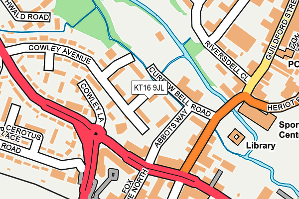 KT16 9JL map - OS OpenMap – Local (Ordnance Survey) KT16 9JL map - OS OpenMap – Local (Ordnance Survey)