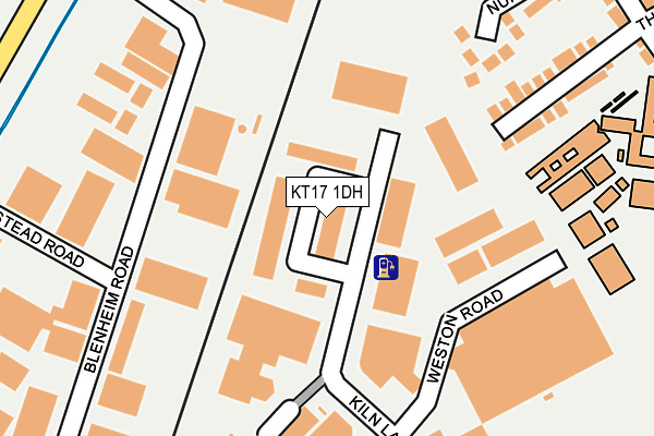 KT17 1DH map - OS OpenMap – Local (Ordnance Survey) KT17 1DH map - OS OpenMap – Local (Ordnance Survey)