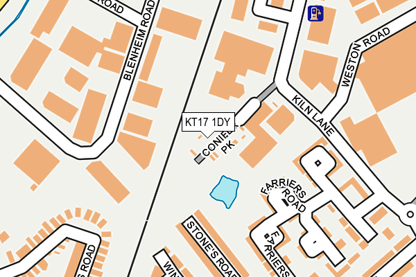 KT17 1DY map - OS OpenMap – Local (Ordnance Survey) KT17 1DY map - OS OpenMap – Local (Ordnance Survey)