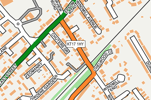 KT17 1HY map - OS OpenMap – Local (Ordnance Survey) KT17 1HY map - OS OpenMap – Local (Ordnance Survey)