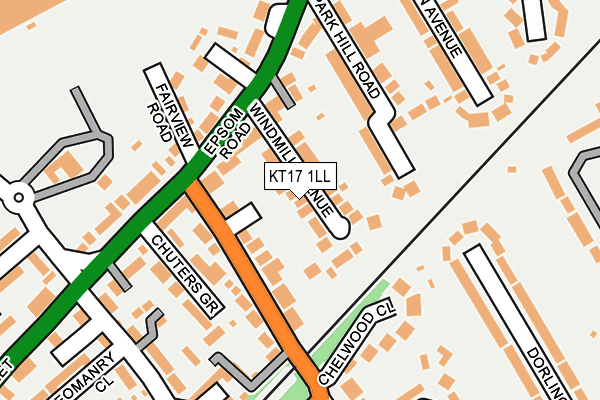 KT17 1LL map - OS OpenMap – Local (Ordnance Survey) KT17 1LL map - OS OpenMap – Local (Ordnance Survey)