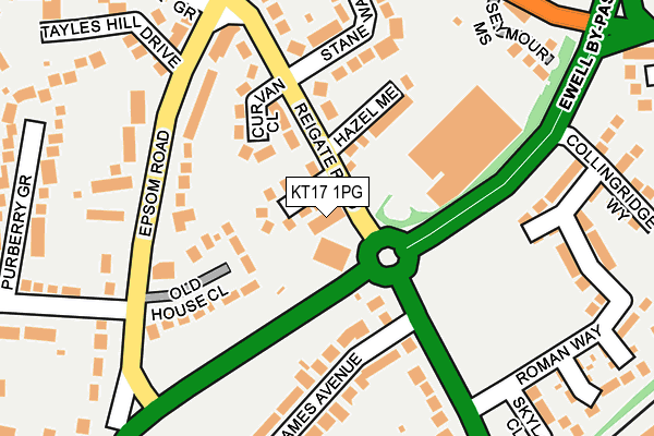 KT17 1PG map - OS OpenMap – Local (Ordnance Survey) KT17 1PG map - OS OpenMap – Local (Ordnance Survey)