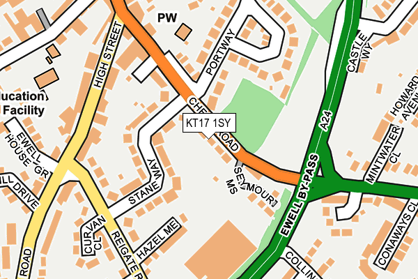 KT17 1SY map - OS OpenMap – Local (Ordnance Survey) KT17 1SY map - OS OpenMap – Local (Ordnance Survey)