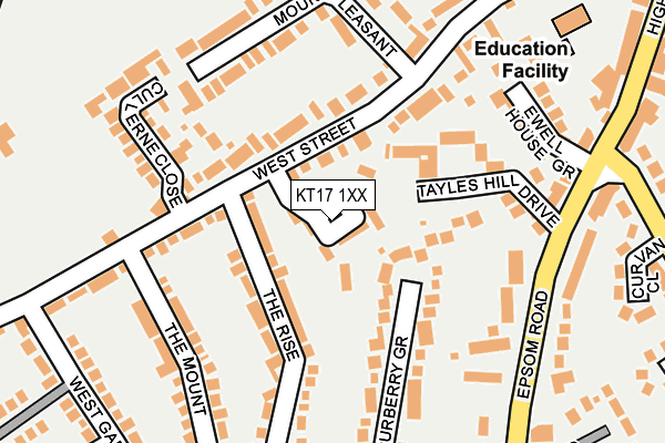 KT17 1XX map - OS OpenMap – Local (Ordnance Survey) KT17 1XX map - OS OpenMap – Local (Ordnance Survey)