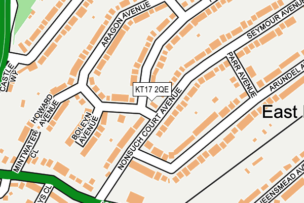 KT17 2QE map - OS OpenMap – Local (Ordnance Survey) KT17 2QE map - OS OpenMap – Local (Ordnance Survey)