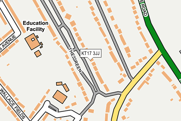 KT17 3JJ map - OS OpenMap – Local (Ordnance Survey) KT17 3JJ map - OS OpenMap – Local (Ordnance Survey)