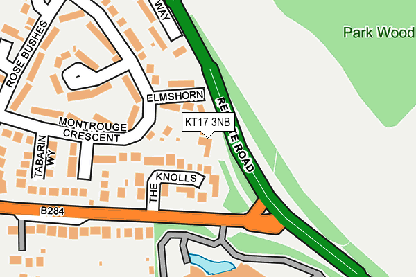 KT17 3NB map - OS OpenMap – Local (Ordnance Survey) KT17 3NB map - OS OpenMap – Local (Ordnance Survey)