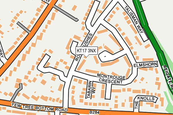 KT17 3NX map - OS OpenMap – Local (Ordnance Survey) KT17 3NX map - OS OpenMap – Local (Ordnance Survey)