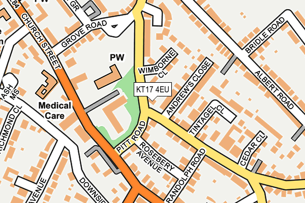 KT17 4EU map - OS OpenMap – Local (Ordnance Survey) KT17 4EU map - OS OpenMap – Local (Ordnance Survey)