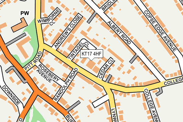 KT17 4HF map - OS OpenMap – Local (Ordnance Survey) KT17 4HF map - OS OpenMap – Local (Ordnance Survey)