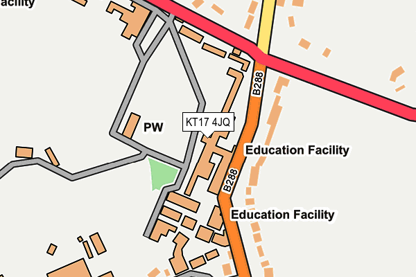 KT17 4JQ map - OS OpenMap – Local (Ordnance Survey) KT17 4JQ map - OS OpenMap – Local (Ordnance Survey)