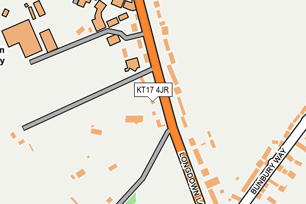 KT17 4JR map - OS OpenMap – Local (Ordnance Survey) KT17 4JR map - OS OpenMap – Local (Ordnance Survey)