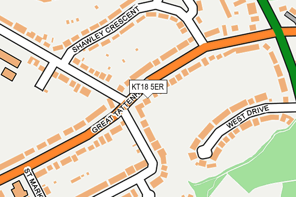 KT18 5ER map - OS OpenMap – Local (Ordnance Survey) KT18 5ER map - OS OpenMap – Local (Ordnance Survey)