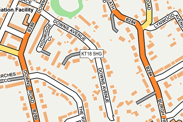 KT18 5HG map - OS OpenMap – Local (Ordnance Survey) KT18 5HG map - OS OpenMap – Local (Ordnance Survey)