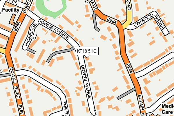 KT18 5HQ map - OS OpenMap – Local (Ordnance Survey) KT18 5HQ map - OS OpenMap – Local (Ordnance Survey)