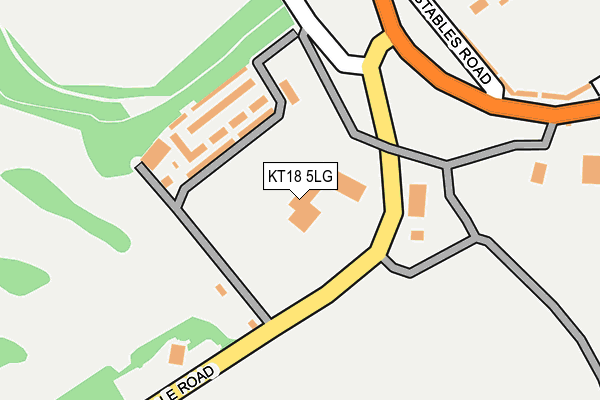 KT18 5LG map - OS OpenMap – Local (Ordnance Survey) KT18 5LG map - OS OpenMap – Local (Ordnance Survey)
