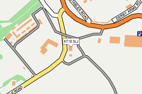 KT18 5LJ map - OS OpenMap – Local (Ordnance Survey) KT18 5LJ map - OS OpenMap – Local (Ordnance Survey)