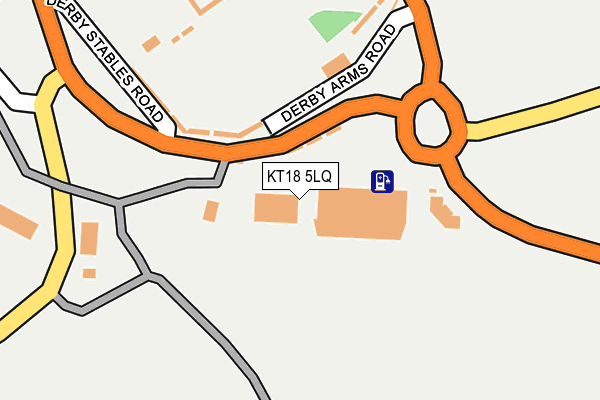 KT18 5LQ map - OS OpenMap – Local (Ordnance Survey) KT18 5LQ map - OS OpenMap – Local (Ordnance Survey)