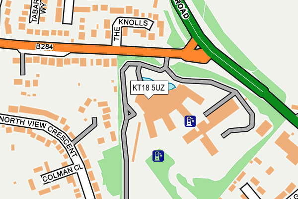 KT18 5UZ map - OS OpenMap – Local (Ordnance Survey) KT18 5UZ map - OS OpenMap – Local (Ordnance Survey)