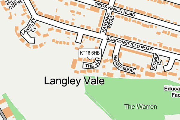 KT18 6HB map - OS OpenMap – Local (Ordnance Survey) KT18 6HB map - OS OpenMap – Local (Ordnance Survey)