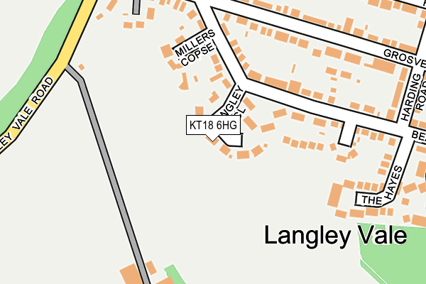 KT18 6HG map - OS OpenMap – Local (Ordnance Survey) KT18 6HG map - OS OpenMap – Local (Ordnance Survey)