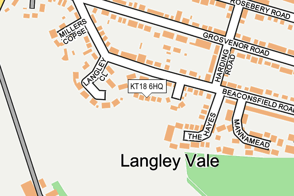 KT18 6HQ map - OS OpenMap – Local (Ordnance Survey) KT18 6HQ map - OS OpenMap – Local (Ordnance Survey)