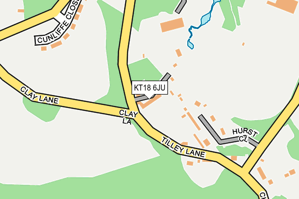 KT18 6JU map - OS OpenMap – Local (Ordnance Survey) KT18 6JU map - OS OpenMap – Local (Ordnance Survey)