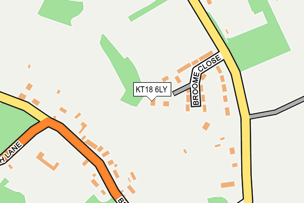 KT18 6LY map - OS OpenMap – Local (Ordnance Survey) KT18 6LY map - OS OpenMap – Local (Ordnance Survey)