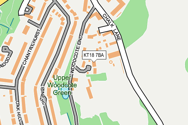KT18 7BA map - OS OpenMap – Local (Ordnance Survey) KT18 7BA map - OS OpenMap – Local (Ordnance Survey)