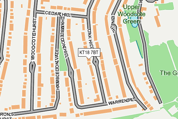 KT18 7BT map - OS OpenMap – Local (Ordnance Survey) KT18 7BT map - OS OpenMap – Local (Ordnance Survey)