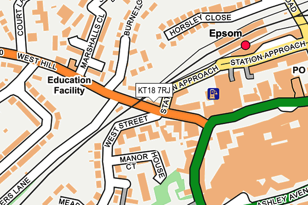 KT18 7RJ map - OS OpenMap – Local (Ordnance Survey) KT18 7RJ map - OS OpenMap – Local (Ordnance Survey)