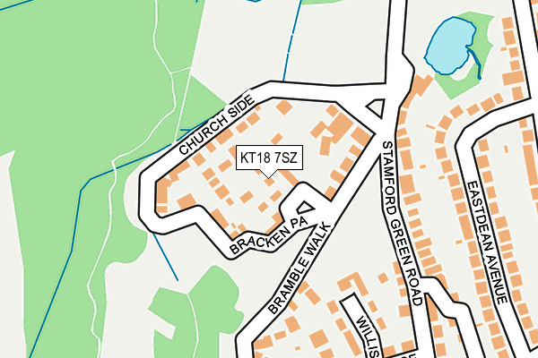 KT18 7SZ map - OS OpenMap – Local (Ordnance Survey) KT18 7SZ map - OS OpenMap – Local (Ordnance Survey)