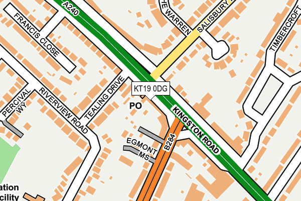 KT19 0DG map - OS OpenMap – Local (Ordnance Survey) KT19 0DG map - OS OpenMap – Local (Ordnance Survey)