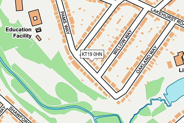 KT19 0HN map - OS OpenMap – Local (Ordnance Survey) KT19 0HN map - OS OpenMap – Local (Ordnance Survey)