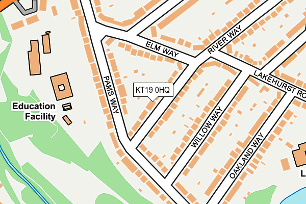 KT19 0HQ map - OS OpenMap – Local (Ordnance Survey) KT19 0HQ map - OS OpenMap – Local (Ordnance Survey)