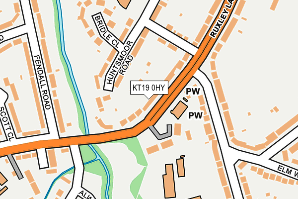 KT19 0HY map - OS OpenMap – Local (Ordnance Survey) KT19 0HY map - OS OpenMap – Local (Ordnance Survey)