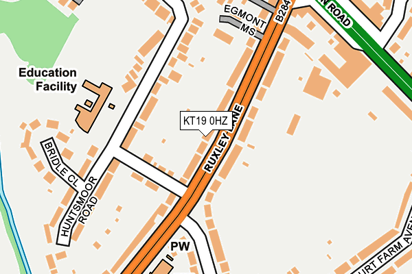 KT19 0HZ map - OS OpenMap – Local (Ordnance Survey) KT19 0HZ map - OS OpenMap – Local (Ordnance Survey)